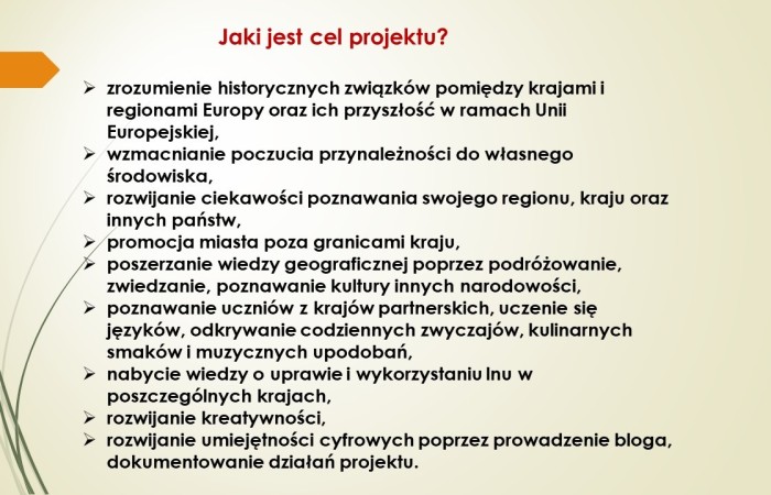 Od IX 2020  do  VIII 2022 w projekcie Erasmus + brało udział 23 uczniów naszej szkoły. Zaplanowano liczne działania nakierowane na poznawanie krajów partnerskich. Niewątpliwym atutem projektu była mobilność uczniów i nauczycieli. W ramach projektu odbyły  się trzy spotkanie międzynarodowe. Uczniowie krajów partnerskich spotykali się w Polsce, w Portugalii i we Francji. Językiem projektu był język angielski. Udział w projekcie przyniósł ogrom wrażeń i niesamowitą porcję wiedzy oraz życiowych doświadczeń.