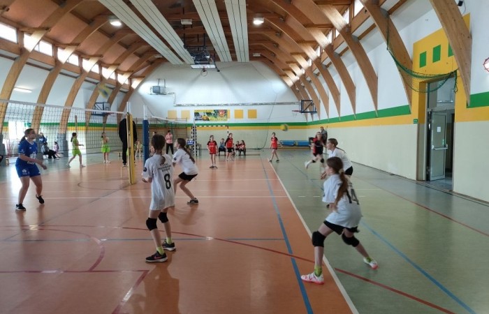 Reprezentacja naszej Podstawówki w tegorocznych rozgrywkach była gościem Zespołu Szkół w Gronowie Elbląskim.  Do rywalizacji 14.03.2024r. (czwartek ) stawiło się siedem drużyn naszego powiatu. Szkoły z: Godkowa, Pilony, Rogajn, Młynar, SP 1 Pasłęk, SP 2 Pasłęk oraz organizator Gronowo Elbląskie. Wszystkie drużyny prezentowały się bardzo dobrze udowadniając w każdym meczu, że żadna z ekip nie trafiła tu przypadkowo. Mimo młodego wieku, zawodniczki zaskakiwały silną zagrywką, poprawnym odbiorem,  czy rozegraniem piłki. Gra toczyła się do dwóch wygranych setów. W wielu przypadkach wyrównanej gry to jednak nie wystarczało i o rozstrzygnięciu musiał decydować dodatkowy tie-break. Tak było w każdym rozegranym przez nasz zespół meczu. Po niełatwej, emocjonującej rywalizacji w ostatnim naszym meczu ulegliśmy drużynie z Młynar ostatecznie zajmując czwarte miejsce.