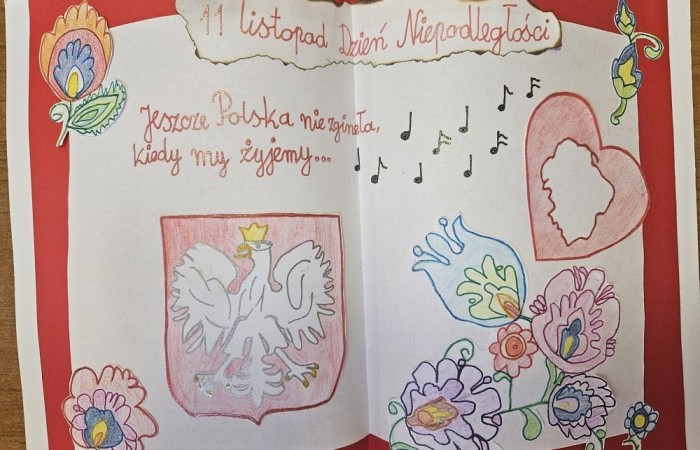 W październiku uczniowie naszej szkoły wzięli udział w konkursie plastycznym, którego motywem było Święto Niepodległości. Konkurs zorganizowała Burmistrz Pasłęka pani Elżbieta Wasiuk i Pasłęcki Ośrodek Kultury. Tematem konkursu było hasło „Kocham Polskę-Dzień Niepodległości. Wyróżnienie zdobyła Joanna Żukowska z klasy 8b, która otrzymała nagrodę podczas wspólnego świętowania z mieszkańcami Pasłęka z okazji 106 Rocznicy Odzyskania Niepodległości przez Polskę.