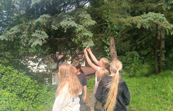 W ramach projektu S.Z.U.M. nasi najmłodsi uczniowie z klas 1-3 wzięli udział w wyjątkowej zabawie edukacyjnej – podchodach ekologicznych. Na terenie szkoły czekały na nich liczne zadania, które nie tylko dostarczyły mnóstwo radości, ale również uczyły, jak dbać o naszą planetę. Dzieci m.in.: rozwiązywały zagadki przyrodnicze, przytulały drzewa, poszukiwały ukrytych figurek zwierząt, wspólnie śpiewały piosenkę o Ziemi, zapisywały ekologiczne hasła – jak pomagać planecie, pokonywały tor przeszkód z ekologicznym przesłaniem. Było radośnie, aktywnie i bardzo zielono.